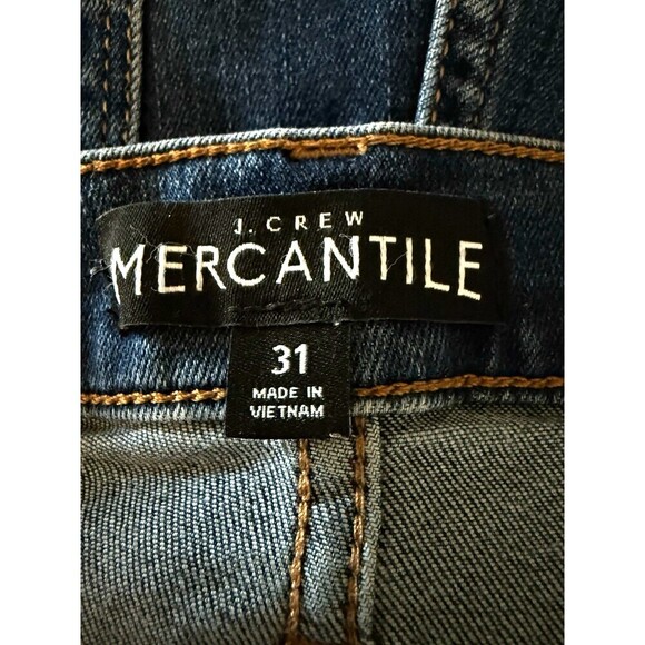 J.CREW  High Rise Jeggings Medium Blue jean Zip Fly Skinny Stretch Knit 31 - Picture 7 of 10